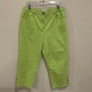 Talbots Lime Green Cropped Ankle Jeans